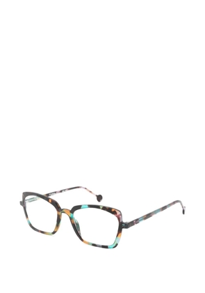 L.A. EYEWORKS geometric-frames glasses - Brown