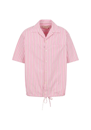 Marni striped drawstring shirt - Pink