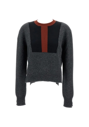 Plan C colourblock round-neck sweater - Grey