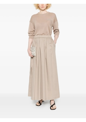 Peserico elasticated-waistband maxi skirt - Neutrals