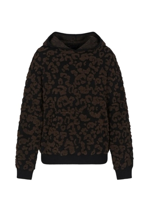 Emporio Armani patterned hooded sweatshirt - Black