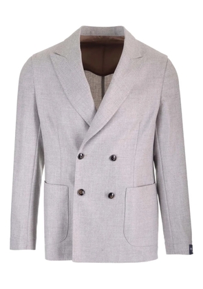 Barba double-breasted tailored blazer - Grey