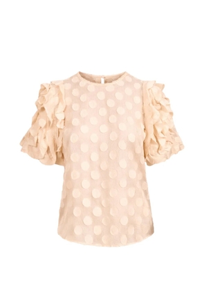 Ulla Johnson Opal ruffled polka-dot blouse - Pink