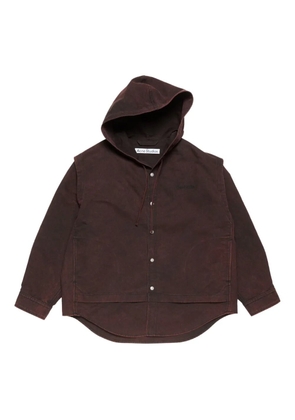 Acne Studios hooded organic cotton jacket - Red