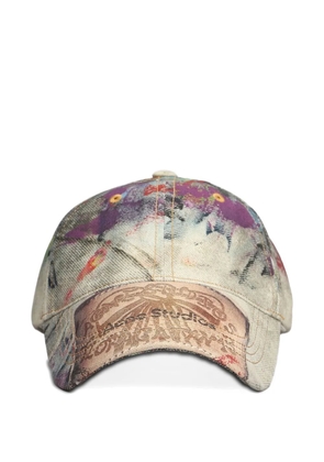 Acne Studios trompe l'oeil-print baseball cap - Neutrals