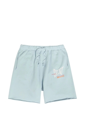 SAINT MXXXXXX logo-print track shorts - Blue