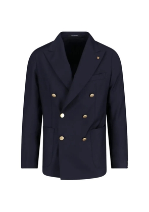Tagliatore double-breasted wool blazer - Blue
