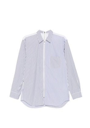 Comme Des Garçons Shirt striped zip shirt - White