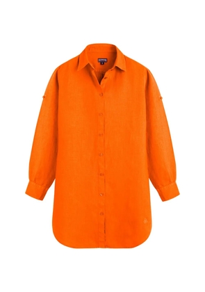 Vilebrequin long-sleeves mini dress - Orange