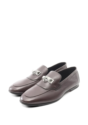 Hermès Pre-Owned 2010s Corridian leather loafers - Brown