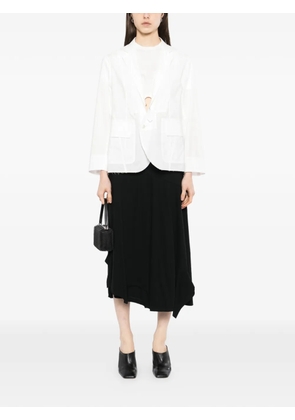 Undercover frayed panelled shirt - White