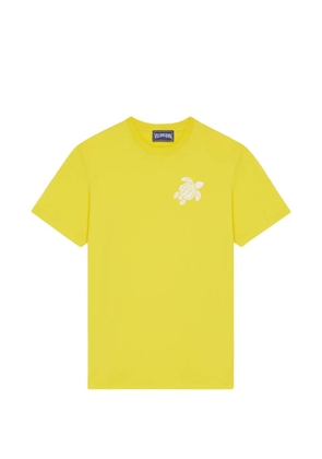 Vilebrequin turtle-embroidery crew-neck T-shirt - Yellow