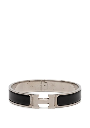 Hermès Pre-Owned 20th Century Narrow Enamel Clic H Bracelet PM costume bracelet - Black