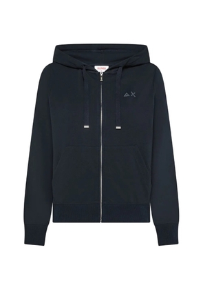 Sun68 logo-detail hoodie - Blue