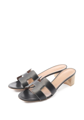 Hermès Pre-Owned 2010's Oasis leather mule sandals - Black