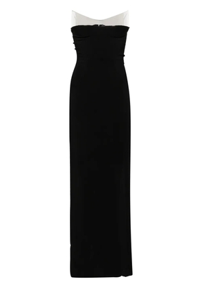 Mugler structured strapless maxi dress - Black