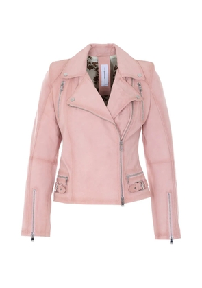 BULLY zip suede jacket - Pink