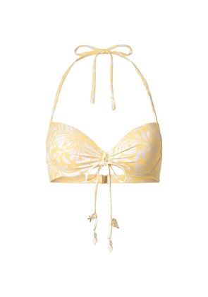 TWINSET floral-print push-up bikini top - Yellow