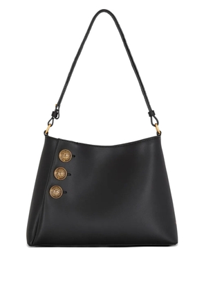 Balmain Emblème leather shoulder bag - Black