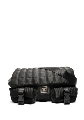 CHANEL Pre-Owned 2005-2006 Sports Line quilted shoulder bag - Black