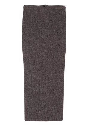 Romeo Gigli Pre-Owned 1990's mélange maxi skirt - Brown