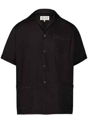 Maison Margiela short-sleeve tweed shirt - Black
