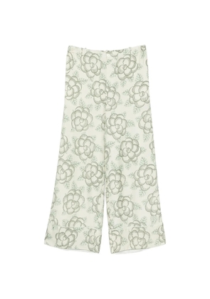Marni printed piping trousers - Neutrals