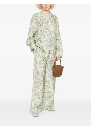Marni printed piping trousers - Neutrals