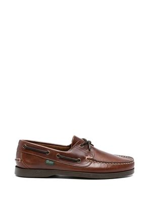 Paraboot lace-up leather boat shoes - Brown