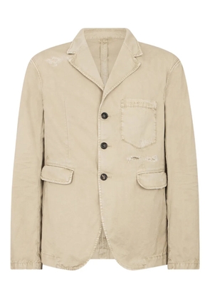 DSQUARED2 Garment Dyed Osaka button fastening blazer - Neutrals