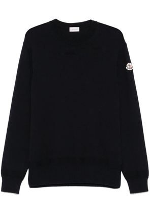 Moncler logo-patch sweater - Blue
