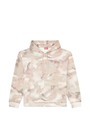 Diesel S-Boxt abstract-pattern hoodie - Neutrals
