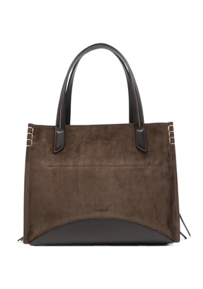 JW Anderson large Loafer Cabas suede tote bag - Brown