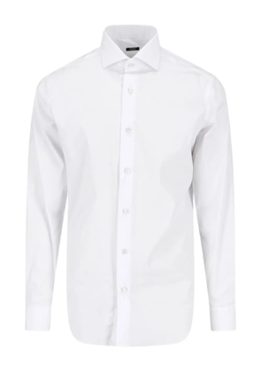 Barba long-sleeve button-down shirt - White