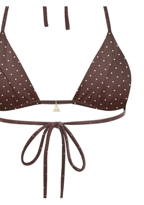 FAE SWIM Honey reversible floral-print bikini top - Pink