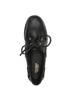 G.H.Bass Jetty II 2 Eye leather boat shoes - Black