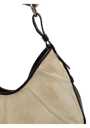 Saint Laurent Pre-Owned large suede mombasa bag - Neutrals