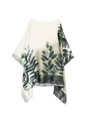 Marina Rinaldi Mrnvisiera floral-print silk top - Neutrals