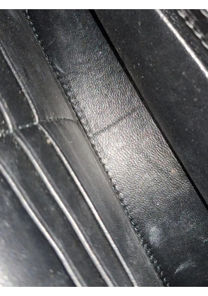 Balenciaga Pre-Owned Hourglass croc-embossed clutch - Black