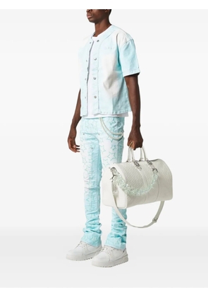 GUAPI embossed chain-detail duffle bag - White