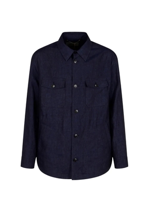 Canali flap-pocket jacket - Blue