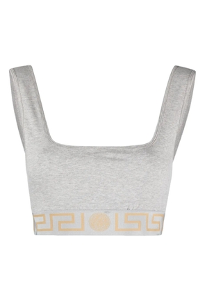 Versace Medusa-jacquard jersey bra - Grey