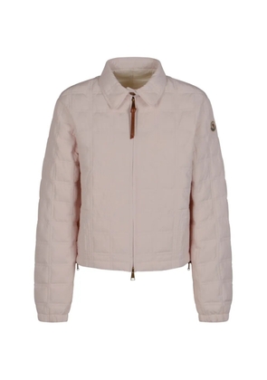 Moncler logo-patch quilted puffer jacket - Pink
