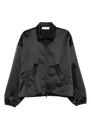 FEAR OF GOD ESSENTIALS satin zip-up jacket - Black