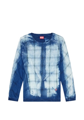 Diesel T-Anton check-pattern T-shirt - Blue