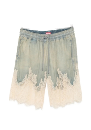 Diesel De-Malkia-S lace drawstring shorts - Blue