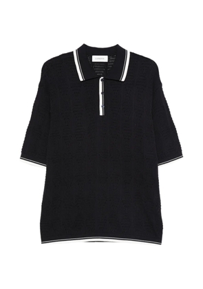 Laneus contrasting-trim polo shirt - Blue