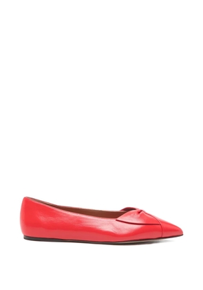 Ferragamo bow ballet flats - Red
