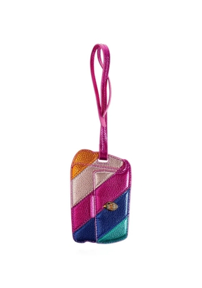 Kurt Geiger London metallic-effect luggage tag - Pink
