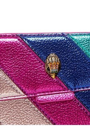 Kurt Geiger London metallic-effect luggage tag - Pink